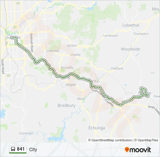 841 Bus Line Map