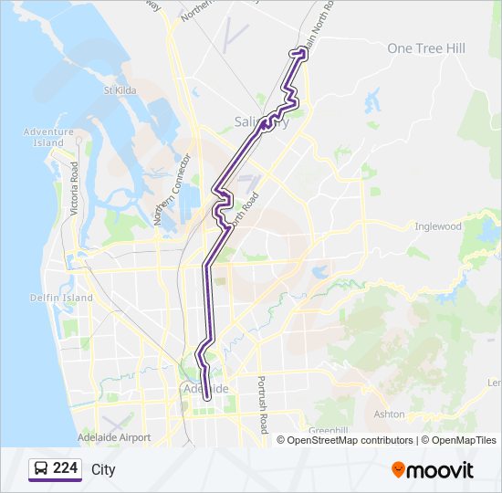 Mapa de 224 de autobús