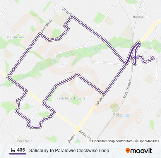 Mapa de 405 de autobús