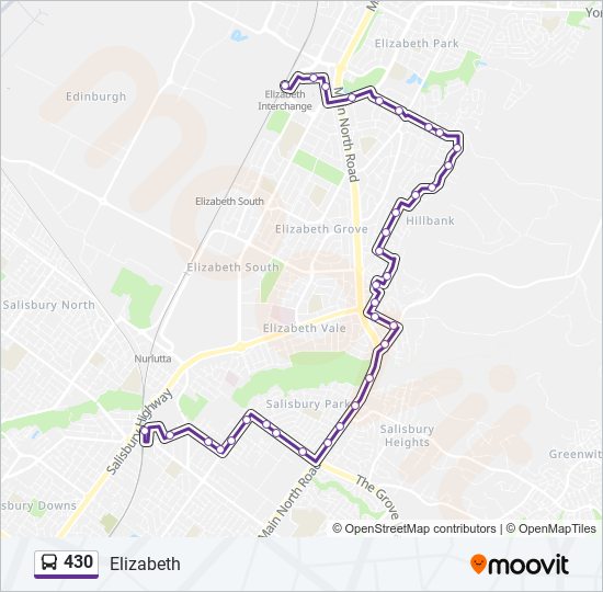 430 bus Line Map