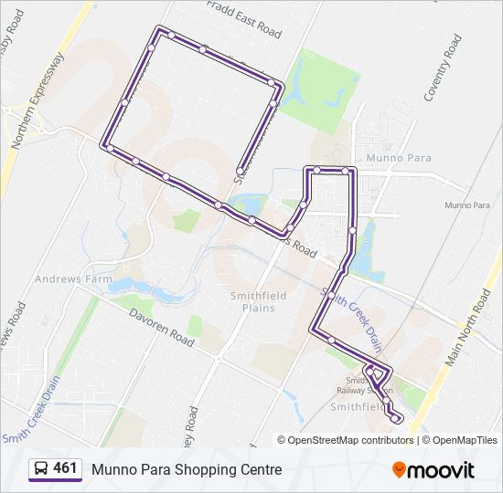 Mapa de 461 de autobús