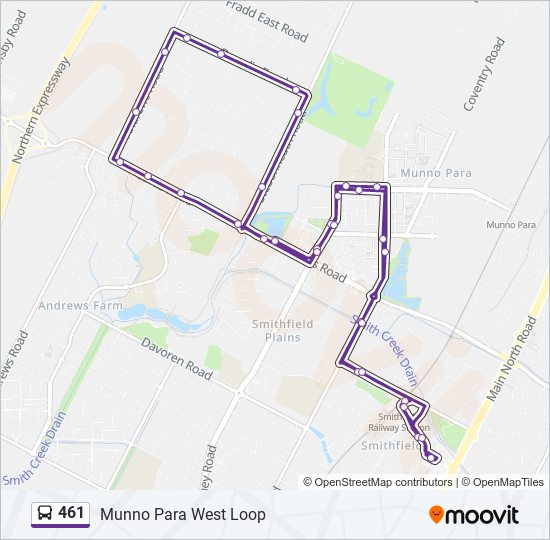 Mapa de 461 de autobús