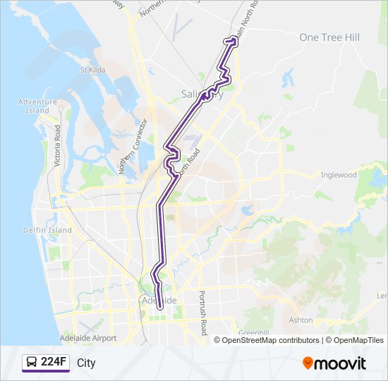 224F bus Line Map