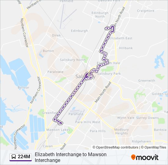 224M bus Line Map