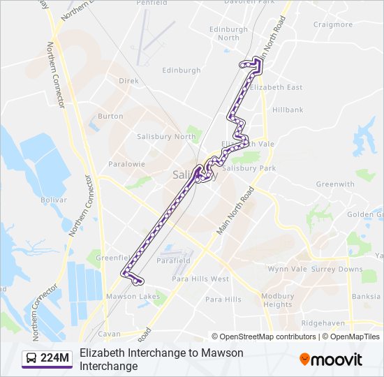 Mapa de 224M de autobús