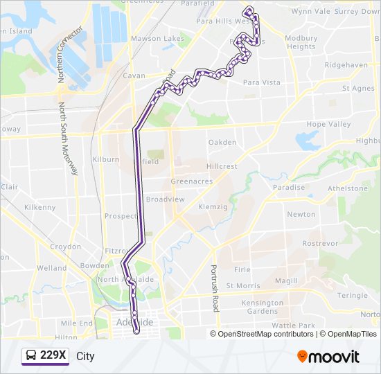 229X bus Line Map
