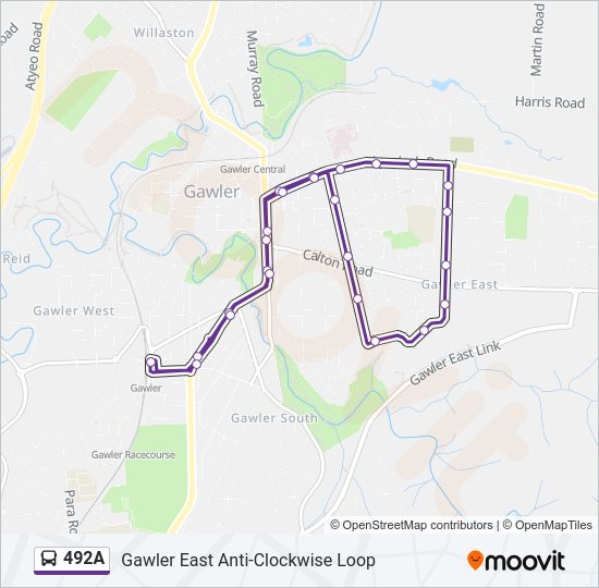 492A bus Line Map