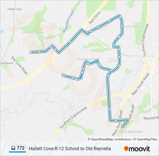 772 bus Line Map