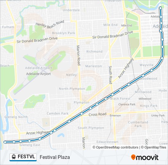 Mapa de FESTVL de tren ligero