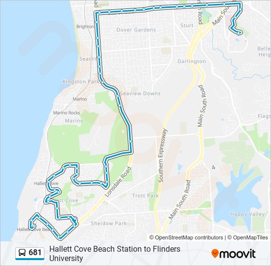 681 bus Line Map