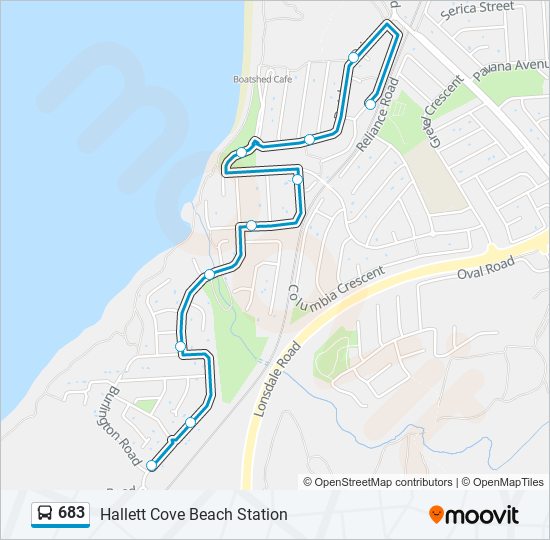 Mapa de 683 de autobús