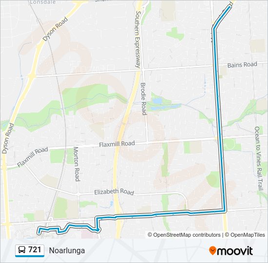 721 bus Line Map