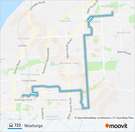 722 bus Line Map