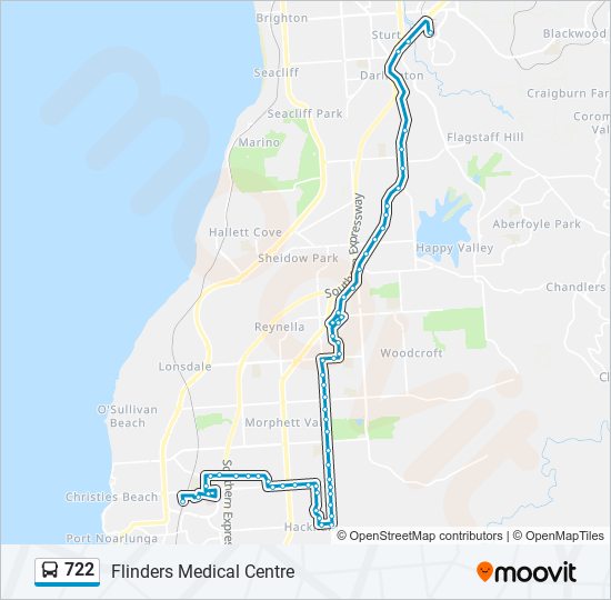 722 bus Line Map