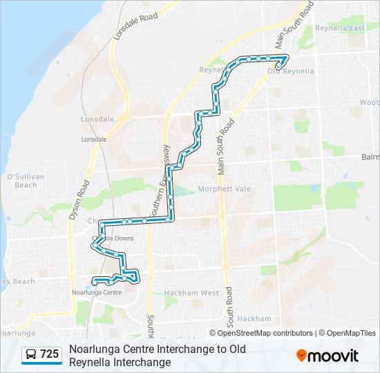 725 bus Line Map