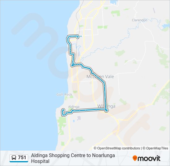 751 bus Line Map