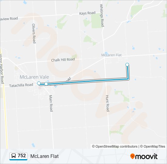 752 bus Line Map