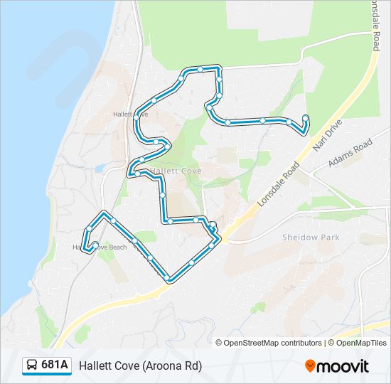 681A bus Line Map