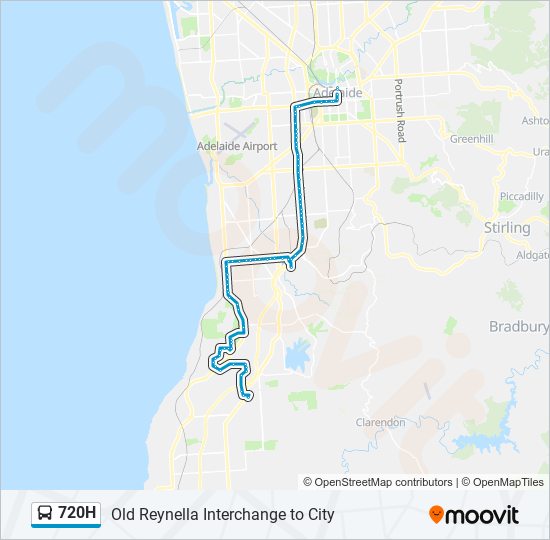 Mapa de 720H de autobús