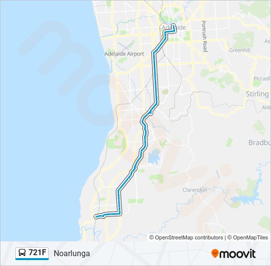 721F bus Line Map