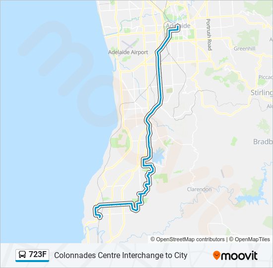 Mapa de 723F de autobús