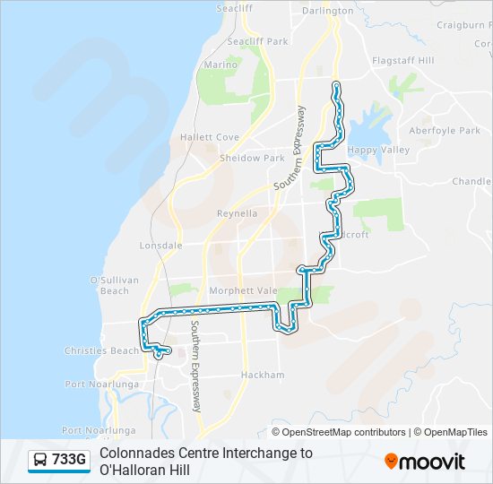 733G bus Line Map