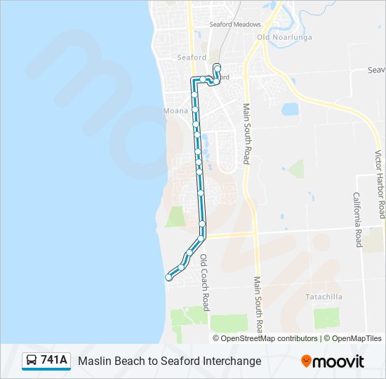 Mapa de 741A de autobús