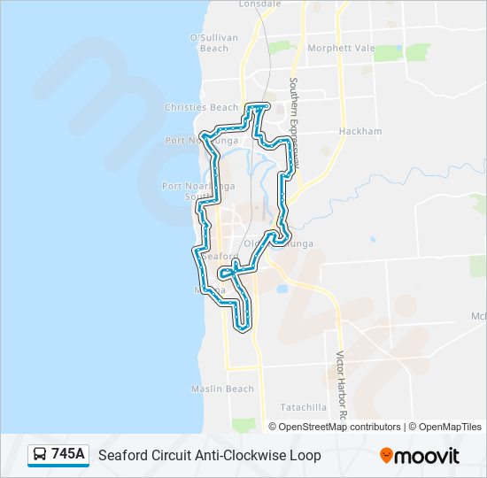 Mapa de 745A de autobús