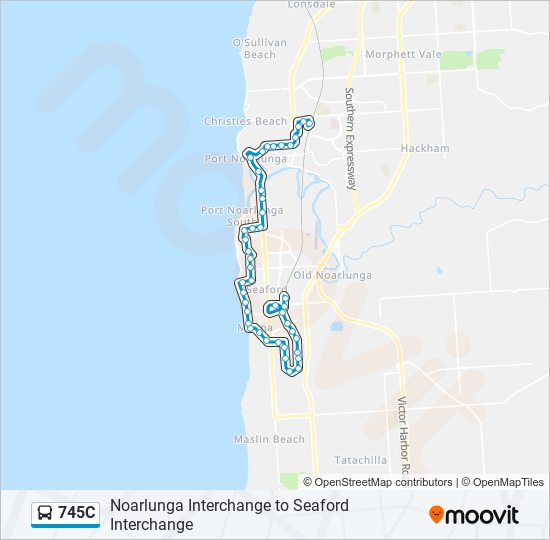 745C bus Line Map