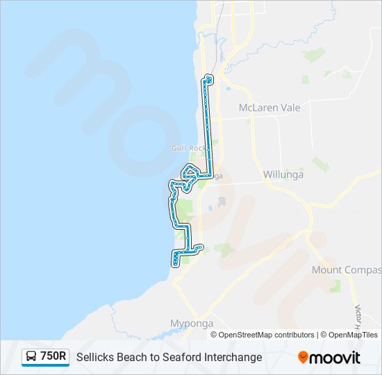 750R Bus Line Map