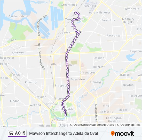 AO15 bus Line Map