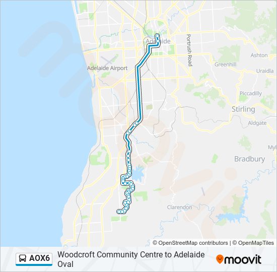 Mapa de AOX6 de autobús