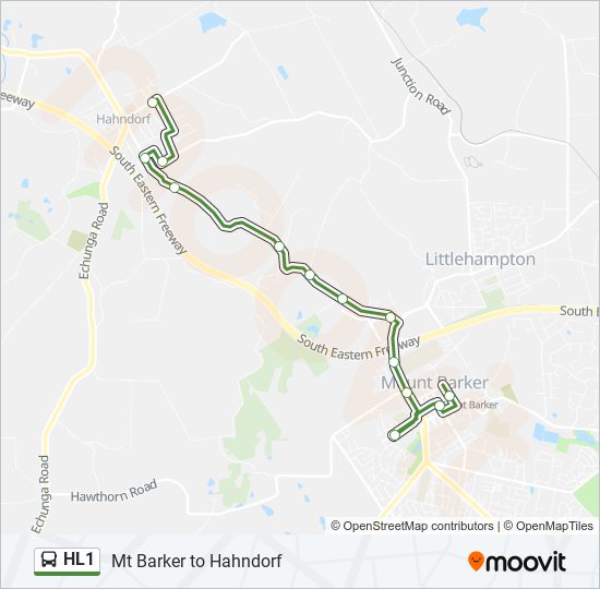 HL1 bus Line Map
