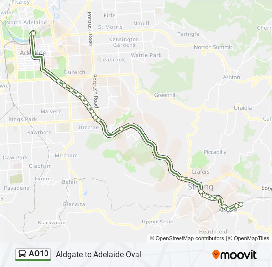 AO10 bus Line Map