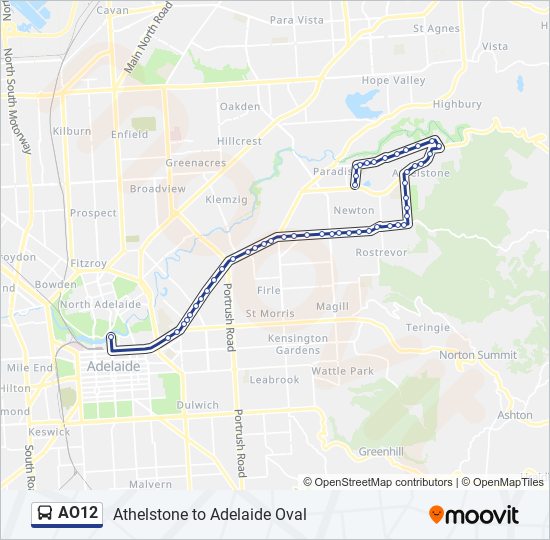 AO12 bus Line Map
