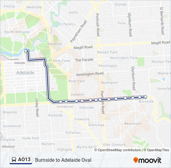 AO13 Bus Line Map