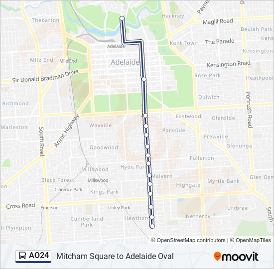 AO24 bus Line Map