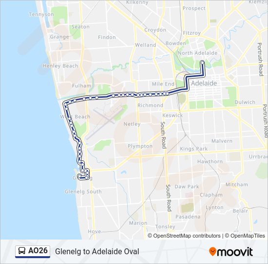 Mapa de AO26 de autobús