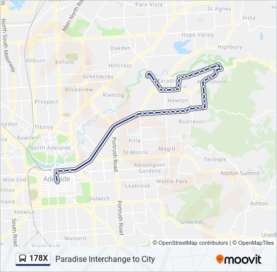 178X bus Line Map