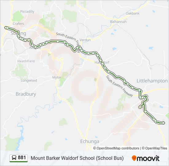 881 Route Schedules Stops Maps Mount Barker Waldorf School