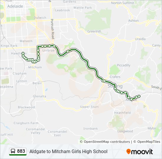 Bus 883 Route Map 883 Route: Schedules, Stops & Maps - Aldgate (Updated)