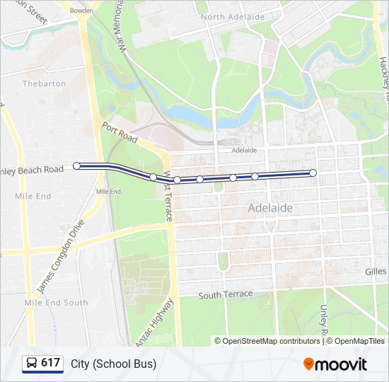 617 bus Line Map