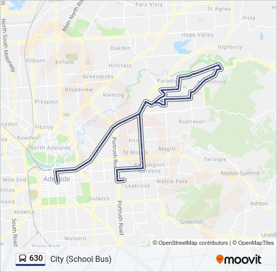 630 bus Line Map