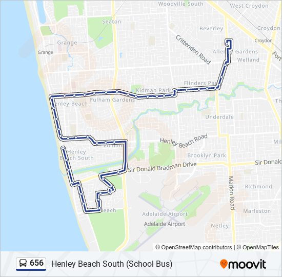 656 bus Line Map