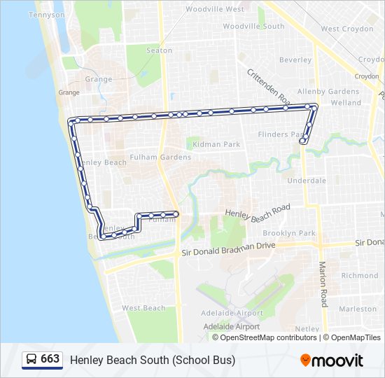 663 bus Line Map