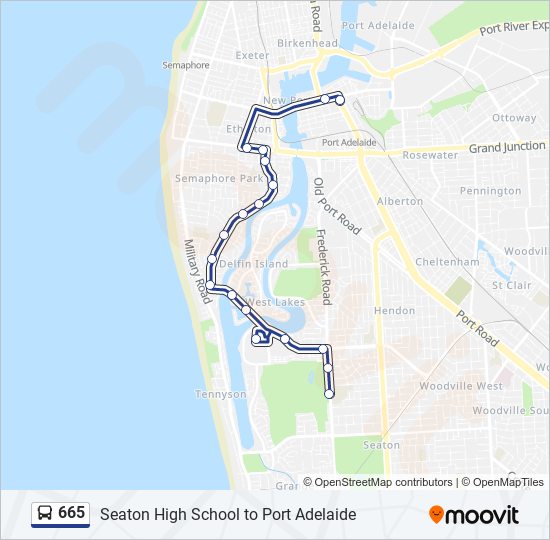 665 bus Line Map