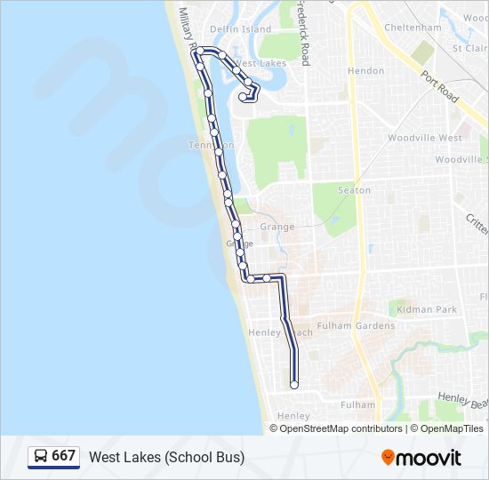 667 bus Line Map