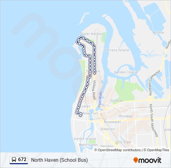 Mapa de 672 de autobús