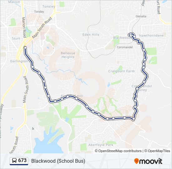 673 bus Line Map