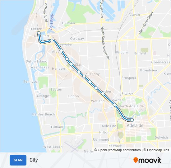 Mapa de GLAN de tren